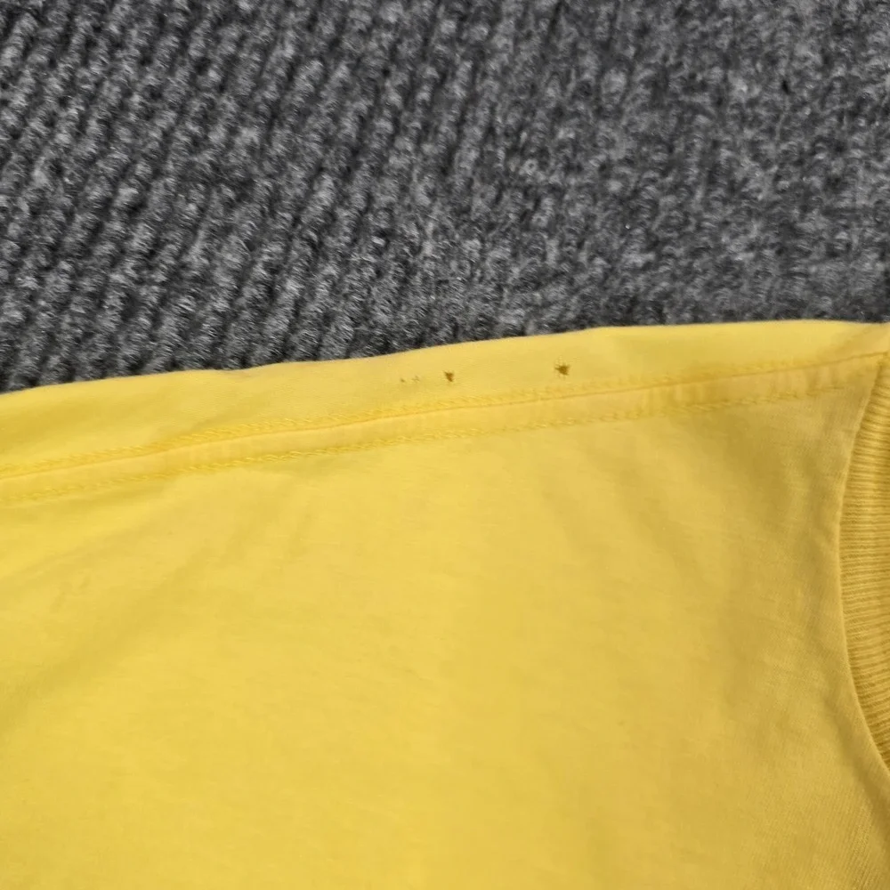 Vintage Polo By Ralph Lauren‎ Shirt Mens Large Yellow Pocket Pony Tee Made USA